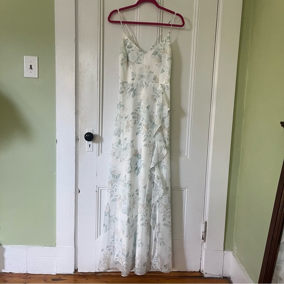 Birdy Grey Theresa Chiffon Dress in Sage Spring Garden - Picture 1 of 10